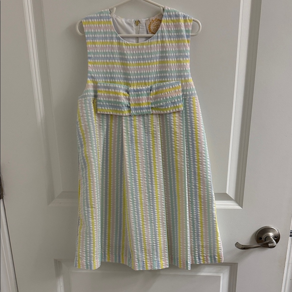 The Beaufort Bonnet Company Pastel Striped Kids Dress